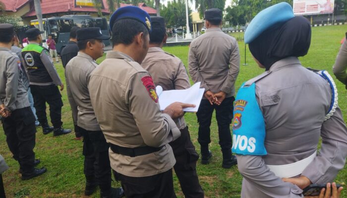 Polres Lombok Barat Gelar Apel Kesiapan Personel Jelang OMB Rinjani 2023-2024