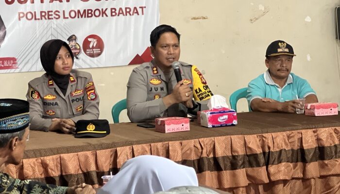 Kapolres Lombok Barat Respon Keluhan Warga Desa Rumak, Ajak Masyarakat Tetap Tenang di Tahun Politik