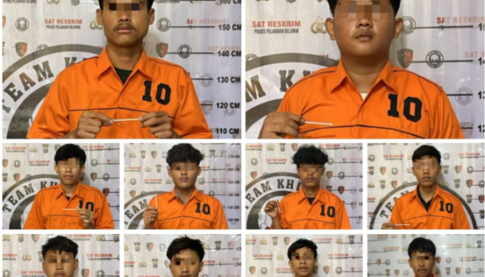 Polres Pelabuhan Belawan Tangkapi 10 Anggota Genk Motor Sena Marelan