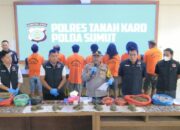 Polres Tanah Karo Ungkap Jaringan Ganja, 7 Tersangka Diamankan