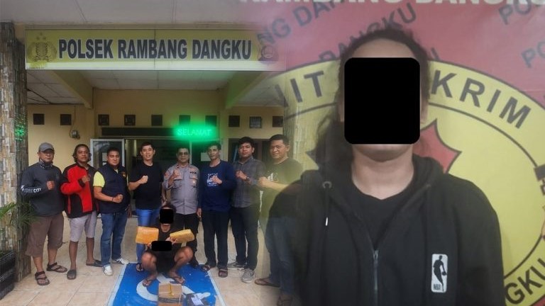 Polsek Rambang Dangku Bongkar Kasus Ganja 1,8 Kg di Muara Enim