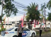 Patroli Siang Satlantas Lombok Barat Jaga Kondusivitas Jelang Pemilu di Kantor KPU & Bawaslu