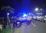 Patroli Polsek Gerung di Bypass Lombok Barat, Jaga Keamanan Malam Hari