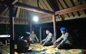 Polsek Lembar Giat Patroli Malam, Jaga Kondusifitas Pasca Pilkada