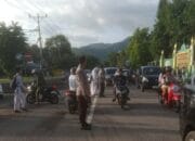 Personel Polsek Rasanae Barat Laksanakan Gatur Pagi Demi Kamseltibcar Lantas