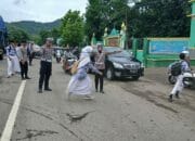 Polsek Rasanae Barat Laksanakan Giat Rawan Pagi di Depan MTsN 1 Padolo Kota Bima
