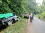 Polsek Langgudu Laksanakan Patroli Dialogis dan Bantu Warga yang Kendaraannya Terperosok ke Got