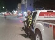 Cegah Laka Lantas, Sat Lantas Polres Bima Kota Gelar Blue Light Patrol dan Pengaturan Lalu Lintas