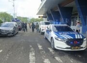 Sat Lantas Polres Bima Kota Kawal Ketat Kunjungan Kerja Menteri Kesehatan RI di Kota Bima