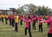 Polres Lombok Utara Gelar Olahraga Bersama Sambut Hari Bhayangkara ke-79