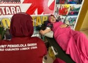 Sambut Hari Bhayangkara ke-79, Polres Lombok Utara Gelar Bhakti Kesehatan Donor Dara