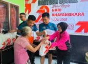 Lewat Baksos dan Bansos Ketua Cabang Bhayangkari Lombok Utara Sapa Warga Desa Anyar