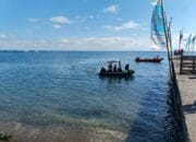 Sat Polairud Polres Bima Kota Amankan Lomba Dayung Festival Sangiang Api 2025