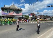 Polres Sumbawa Barat Kawal Pawai Budaya Nusantara HUT ke-62 SMPN 01 Taliwang
