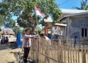 Sambut HUT RI ke-80, Polsek Jajaran Polres Bima Kota Ajak Warga Pasang Bendera Merah Putih dan Umbul-Umbul