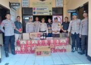 Polsek Empang Gelar Razia Miras, Amankan Ratusan Botol Minuman Keras dan Rokok Ilegal