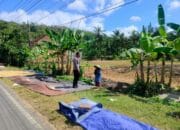 Bhabinkamtibmas Eyat Mayang Dukung Petani Lembar Jaga Ketahanan Pangan