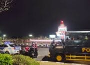 Patroli Skala Besar Polres dan TNI Jaga Keamanan di Gerung Lombok Barat