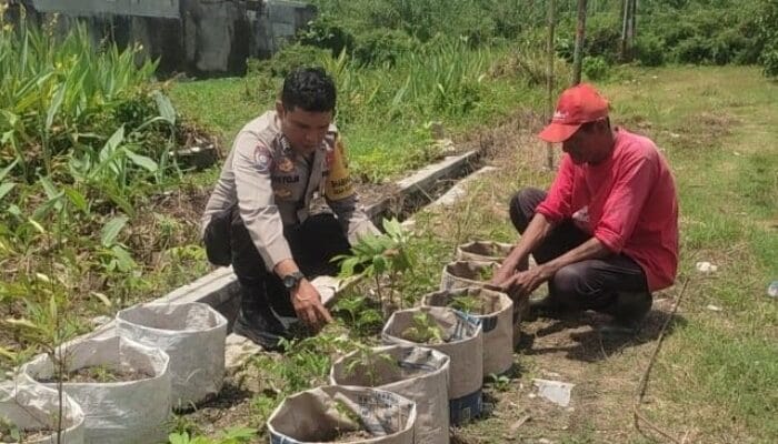 Sinergi Polsek Labuapi dan Warga Mapak Reong Dorong Pemanfaatan Pekarangan Produktif