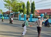 Satuan Lalu Lintas (Sat Lantas) Polres Bima Kota kembali menggelar kegiatan Rawan Pagi/Strong Point di titik-titik rawan