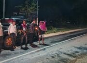 Polsek Langgudu Gelar Patroli Blue Light Cipta Kondisi di Titik Rawan Kamtibmas