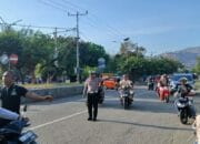 Polsek Rasanae Barat Laksanakan Rawan Pagi, Perlancar Arus Lalu Lintas Dan Ciptakan Keamanan Bagi Pengguna Jalan