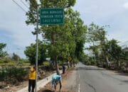 Edukasi Kesadaran Berlalulintas Satlantas Polres Bima Pasang Rambu Kawasan Tertib Lalulintas KTL