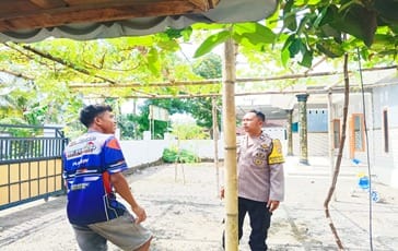 Polsek Gerung Gencarkan Pemanfaatan Pekarangan Kosong Warga