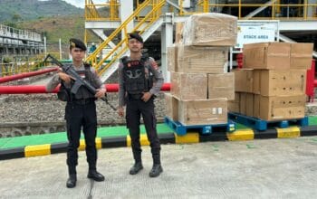 Unit Obvit Sat Samapta Polres Bima Kota Gelar Pengamanan dan Patroli di Area Objek Vital PLTMG Bonto Bima
