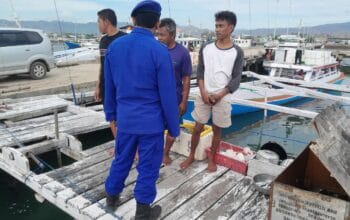 Pasca Boat Tenggelam di Perairan Langgudu, Sat Polairud Polres Bima Kota Himbau Nelayan Waspadai Cuaca Ekstrem