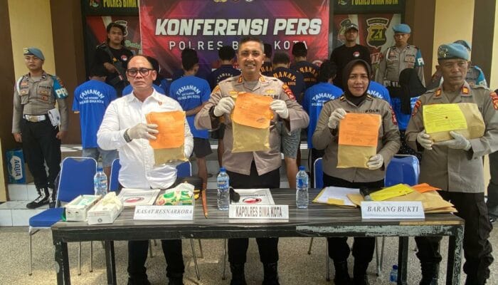 Operasi Antik Rinjani 2025, Polres Bima Kota Sikat 12 Pengedar dan Amankan Lebih dari Setengah Kilogram Sabu