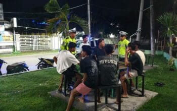 Satlantas Polres Dompu Gelar Blue Light Patrol dan Strong Point Malam, Wujudkan Kamseltibcar Lantas yang Aman dan Kondusif