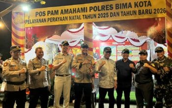 Pastikan Aman, Kapolres Bima Kota Bersama Forkopimda Cek Pos Ops Lilin 2025