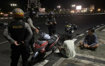Patroli Blue Light Samapta Sasar Titik Rawan di Labuapi Lombok Barat