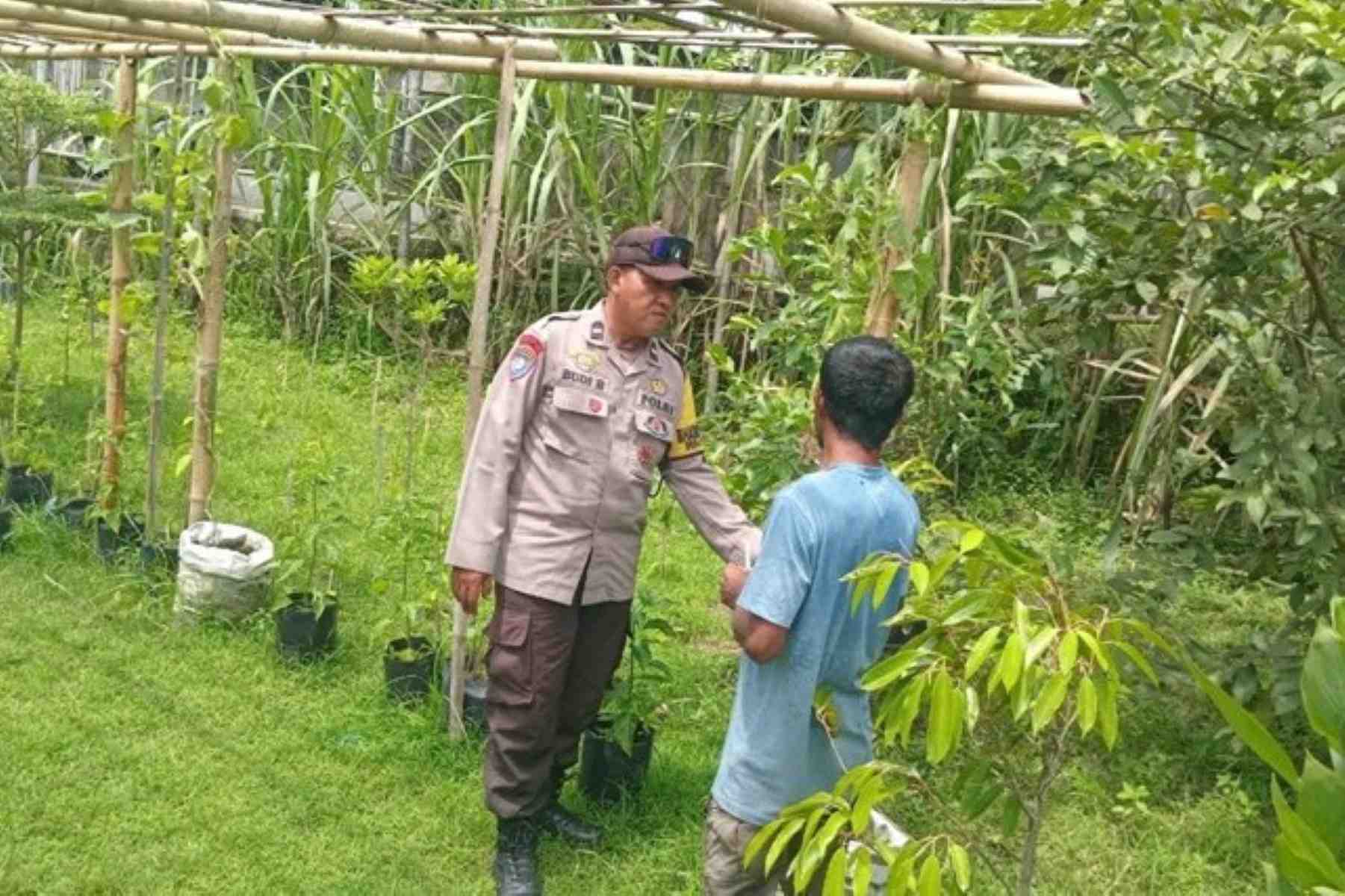 Dukung Ketahanan Pangan, Polsek Batulayar Motivasi Petani Lokal