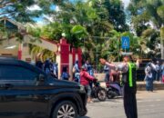 SAT LANTAS LAKSANAKAN STRONG POINT SIANG, WUJUDKAN KAMSELTIBCAR LANTAS YANG AMAN DAN KONDUSIF