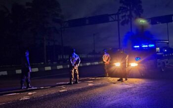 Jaga Kamtibmas, Polsek Gerung Patroli di Jalur Bypass BIL