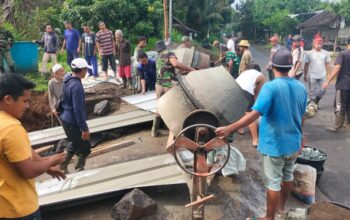 Warga Membludak! Pengecoran Jembatan Garuda Dikebut Tanpa Henti