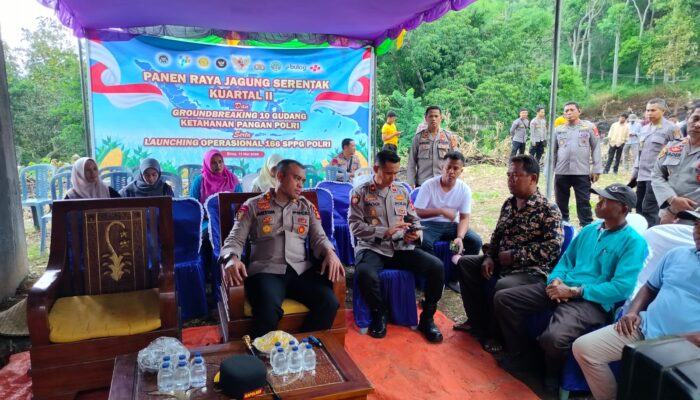 Sukseskan Program Presiden RI, Kapolres Bima Kabupaten Hadiri Panen Raya Jagung dan Launching Operasional 166 SPPG Polri melalui Daring di Kecamatan Donggo