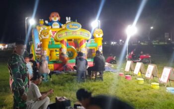 Kehadiran Babinsa di Pasar Malam Bawa Rasa Aman Warga