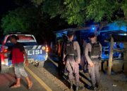 Menekan Kerawanan Kamtibmas di Malam Hari, Pamapta dan Piket Gabungan Fungsi Polres Bima Kabupaten Menggelar Patroli Humanis 