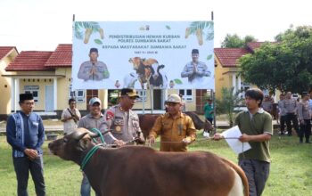 Polres Sumbawa Barat Distribusikan Hewan Kurban untuk Masyarakat pada Iduladha 1447 H/2026 M