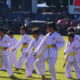 Karate Dojo Ditpolairud Polda NTB Meriahkan Perayaan HUT Polri Ke-80