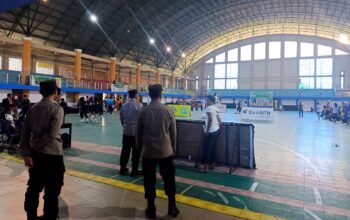 Amankan PORPROV XII NTB di Gerung, Polsek Lombok Barat Pastikan Pertandingan Berjalan Sportif